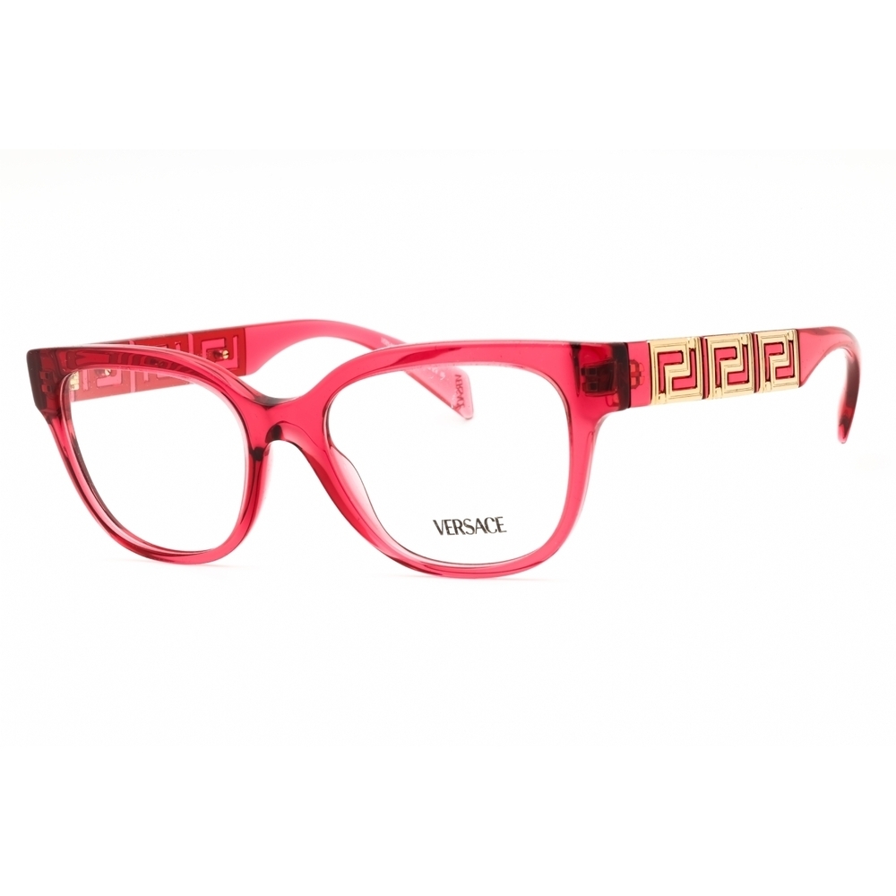 Versace VE3338 Eyeglasses Transparent Red Acetate Rectangle